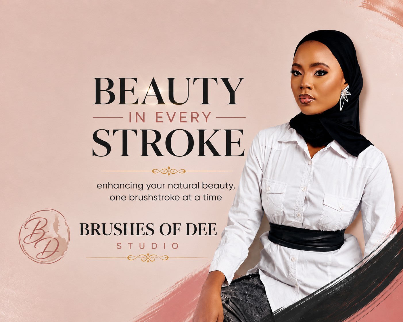 Beauty in Every Stroke — enhancing your natural beauty, one brushstroke at a time. Brushes of Dee Studio.